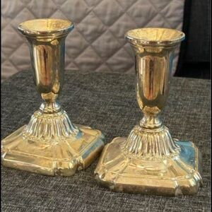 Vintage pair Towle silver plated fluted candle holders
